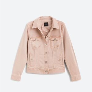 Blush denim jacket like new condition from a smoke free pug friendly home.